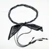 Cinturón Trenzado de Cuerda de Algodón Estilo Retro Bohemio Cadena para la Cintura para Mujeres, Nuevo Estilo Étnico Decorativo con Concha Borla Cuerda para la Cintura de Moda