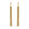 Pendientes Largos de Cadena de Cobre con Borlas Europeos y Americanos para Mujer, Pendientes Elegantes y de Moda con Aguja de Acero, Especial en Joyería de Borlas