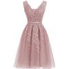 Elegante Vestido de Encaje Aliexpress Nuevo Vestido de Malla de Encaje Nicho de Gama Alta Mini Vestido Adelgazante con Escote en V