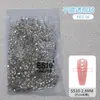 Acessórios de Nail Art da Moda com Strass de Fundo Reto de Alto Brilho e Alta Transparência, Strass Colorido Czech AB, Decorações de Unhas que Não Caem Atacado