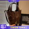 Bolso de Mujer 2026 Nuevo Otoño e Invierno Cruzado de Gran Capacidad Tipo Cubo Mate Retro de Gama Alta Versátil Bolso de Hombro