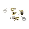 Conector de codo de latón de un bucle, agujero grande, tres vías, colgante abierto, anillos de conexión dorados y plateados, accesorios de cuentas para pulseras y tobilleras DIY