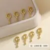 Celebridade da Internet Nova Luxo Leve Flor Tridimensional Unha Usável Unha de Laço Acessórios de Nail Art Decorações de Unha de Rosa Metálica