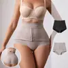 Modelador de Cintura Alta Levanta Bumbum com Controle de Barriga, Almofadas Falsas para Bumbum, Espartilho Abotoado na Cintura, Calcinha Levanta Bumbum, Roupa Íntima Modeladora Sem Costura