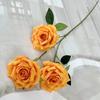 Ameixa arte 3 cabeças diamante artificial rosa casamento flor acessórios de parede cross-border handmade falso flor decoração de casa ornamentos