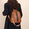Mochila Feminina Transfronteiriça 2024 Nova Couro Macio Estilo Coreano Grande Capacidade Mochila Escolar Ombro Único Mochila de Viagem Leve