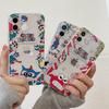 Dibujo animado Adecuado para funda de teléfono móvil Apple 12 Borde recto 16Pro Silicona Carcasa blanda Iphone15Promax Pareja Nuevo estilo