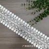 Nuevos accesorios blancos de poliéster dobladillo puños decorativos borde recto diy hecho a mano hueco soluble en agua encaje para ropa