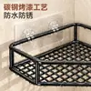 Estante Triángulo para Baño Hogar Inodoro Baño Esquina de Pared Sin Taladro Montado en Pared Hierro Forjado Estante para Baño