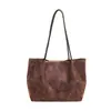 Bolsa Grande Estampa de Leopardo Feminina Nova Outono 2026 Retro Simples de Ombro e Mão Versátil Bolsa Tote para o Dia a Dia