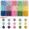 Juego de Perlas de Imitación Perforadas de Color Gradiente de 24/32 Compartimentos para Pulsera, Collar, Joyería, Accesorios, Cuentas Decorativas para Ropa