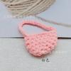 Mini bolso pequeño para teléfono móvil bolso cruzado bolso para auriculares Bluetooth hecho a mano diy ganchillo tejido lana hueco color lindo