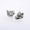 Accesorios de joyería de aleación de zinc DIY directos de fábrica, 12*10*8 agujeros, 1,8 mm, cabeza de lobo retro, agujero recto, joyería de cuentas