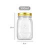 Pote Mason Espessado Transfronteiriço Pote Hermético para Doce Copo Mason 16oz Pote Hermético para Doce