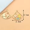 Suministro de puesto diy hecho a mano corona de mariposas aretes accesorios k oro pequeño fresco estrellas luna aretes bolsa de material