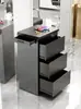 Carro de Herramientas para Salón de Belleza Gabinete de Almacenamiento Móvil con Cajones Gabinete de Herramientas para Barbería Peluquería Acero Inoxidable