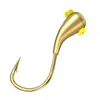 Lingmao Anzuelo de Pesca Tradicional Cabeza de Cobre Gancho del Cielo Colgante de Latón Cobre Anzuelo de Pescado Haixi Dorado Carpa de Crucian al por Mayor 45 Grados Oblicuo a Través del Corazón