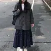Suéter Jaqueta Cardigan Tricotado Macio e Sedoso Estilo Coreano Preguiçoso Roxo para Mulheres no Outono Top Solto de Gola V de Alta Qualidade