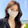 Mascarilla Transpirable de Malla de Seda Helada con Protección Solar para Mujer Verano 2026 Nuevo Estilo Delgado Protección para los Ojos Máscara Parasol Anti-Ultravioleta