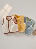 Chaleco de bebé primavera y otoño para hombre y mujer chaleco de bebé delgado doble capa para exterior cárdigan chaleco para niños y niñas chaleco para recién nacido