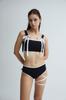 Traje de baño de una pieza estilo ins coreano lindo para niña sexy con pecho tubo y tirantes, para pecho pequeño, con abertura, traje de baño para dama, venta al por mayor