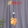 Colgante de Cadena para Teléfono Móvil Talla de Caballo de Palosanto Yiming Xianyuan Arena Verde Arcoíris Llavero de Caballo Tallado en Madera Creativo