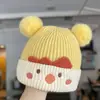 Gorro de Punto de Lana para Niños Niña Niño Bufanda para el Cuello Otoño e Invierno Gorro con Capucha de una Pieza Cortavientos Protección para los Oídos Suéter Cálido