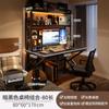 Mesa de Computador de Mesa Quarto Mesa Doméstica Mesa Integrada com Estante Mesa de Escritório Painel Perfurado Mesa e Cadeira para E-sports