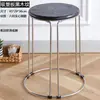Taburete redondo casero de madera maciza de roble puro de 45 cm de alto, taburete de acero de alta calidad inoxidable, taburete de hierro apilable para mesa de comedor de restaurante