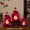 Bolsa de Doces Lua Cheia de Bebê, Bolsa de Pano Vermelho para Banquete de 100º Aniversário, Bolsa de Doces de Lembrança, Bolsa de Presente de Aniversário, Caixa de Açúcar