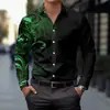 Camisa de Manga Larga Nueva para Hombre de Amazon Transfronterizo Primavera y Otoño, Estampado Paisley Retro, Diseño de Bloques de Color, Disponible para Dropshipping