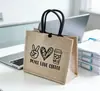 Bolsa Tote de Linho da Fábrica Original Bolsa de Trabalho Feminina Material de Algodão e Linho Grande Capacidade Bolsa de Mão