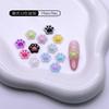 Serpiente de resina transparente para manualidades, joyería para uñas, accesorios para uñas, linda flor de dibujos animados, garra de gato, nueva mezcla al por mayor