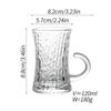 Juego de Taza y Platillo para Café Turco para el Hogar Vidrio para Té Negro Taza de Agua Estilo Europeo de Gama Alta Exquisito Nicho Taza para el Té de la Tarde