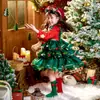 Vestido de Princesa Brillante de Navidad Lolita de Terciopelo para Niñas Otoño e Invierno 2025 Nuevo Vestido Esponjoso de Pastel para Niña Pequeña