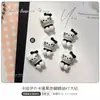 Joias para Unhas Gatinho Preto e Branco Desenho Animado Fofo Estéreo Hello Kitty Doce Cool Unhas Usáveis DIY Decorativas Pequenos Diamantes