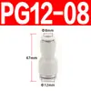 Conector Neumático Recto PU Bidireccional PV Tri-vía Tipo T Tipo Y Cuatro Vías Cinco Vías Conector Manguera de Aire 8MM Negro y Blanco
