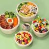 Caja de almuerzo desechable degradable cuadrada de almidón de maíz caja para ensalada dos tres cuatro cinco caja para llevar
