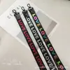 AMOR Fita de Letra Colorida Fantasia Corda para Lanyard de Celular Acessórios para Capa de Celular DIY Corda para Bolsa Artesanal com Pescoço