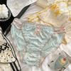 Doce e Charmoso~ Novas Calcinhas Sexy de Cetim Estilo Japonês para Mulheres, Desejo Puro Vazadas Cintura Média Forro 100% Algodão Calcinhas Femininas