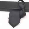 8 CM Gravata Free-Tie Vestido Masculino Negócios Champanhe Noivo Casamento Estilo Coreano Preguiçoso Zíper Estudante Largo Terno Moderno