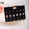 Pendientes de estilo coreano con forma de pastel de animales, cuentas de colores, resina, bonitos y dulces, para mujer