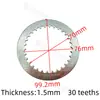 Folha de Ferro/Folha de Aço da Embreagem Bajaj/Ct100 1.5mm 30 Dentes Folha da Embreagem Viga Curva Acessórios para Motor de Motocicleta