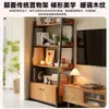 Estantería de almacenamiento de varias capas de pie para sala de estar de apartamento pequeño con puertas de gabinete, estantería, vitrina y armario de almacenamiento para el hogar