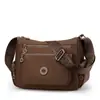 Bolsa Transversal com Múltiplos Bolsos Feminina Leve Grande Capacidade Bolsa para o Dia a Dia Moda Casual Bolsa de Ombro Feminina Bolsa Simples de Nylon