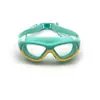 Gafas de Natación Infantiles de Alta Definición, Gafas de Natación Antiniebla para Niñas, Gafas de Marco Grande, Gafas de Natación Cómodas de Silicona de Una Pieza con Tapones para los Oídos