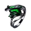 Amazon Wish Oro Negro Forma de S Circonita Anillo de Diamante de Alta Gama Moda Masculina Simple Estilo Europeo y Americano Anillo Venta al por Mayor
