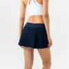Falda deportiva de secado rápido para mujer, cómoda y transpirable, adecuada para fitness y yoga, de cintura alta, adelgazante, falda de tenis anti-exposición