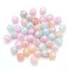 Contas de Bola de Flor Transfronteiriças 8mm Jade de Porcelana Gelatinosa Cor AB Cristal Redondo Multifacetado Contas Soltas DIY Colar Acessórios de Joias com Contas