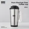Taza de Titanio Puro Nueva Transfronteriza Taza de Titanio Puro Amazon Aliexpress Elegante Taza Térmica de Negocios